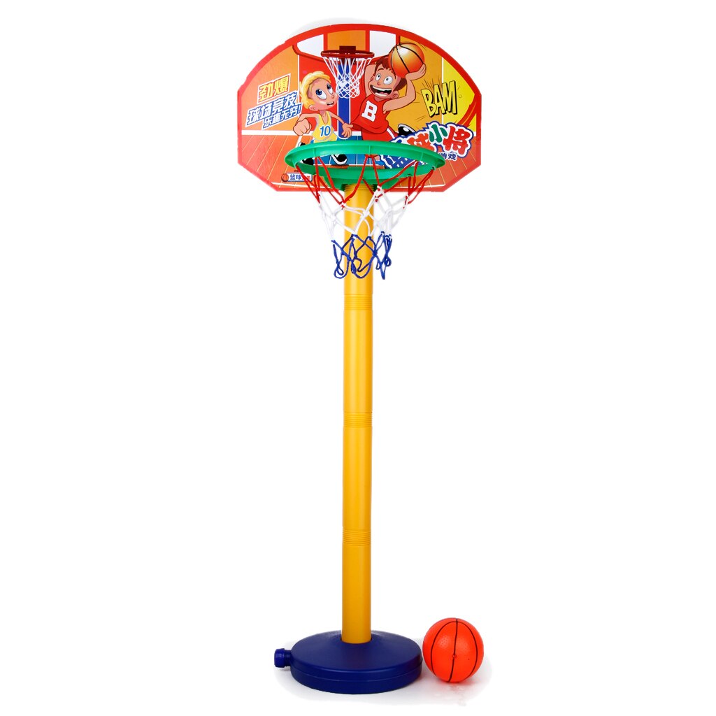 Draagbare Kids Kind Basketbal Net Hoop Backboard Met Verstelbare Standaard Bal Set