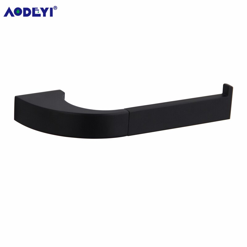 Bathroom Hardware Set Robe Hook Towel Rail Rack Bar Shelf Toothbrush Holder Bathroom Accessories Black: Black Paper Holder A