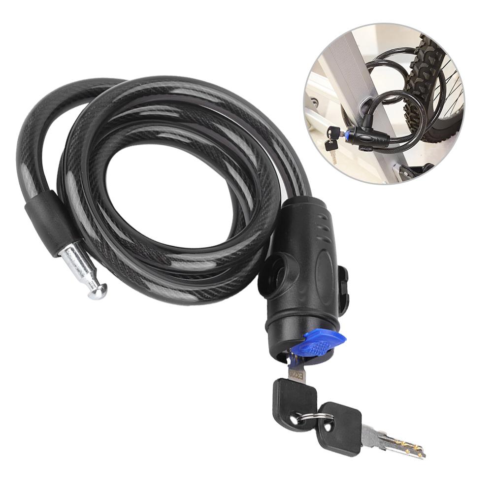 Mountain Bike Long Steel Cable Wire Lock Bicycle Security Anti-theft Lock with Support