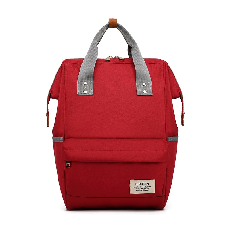 Lequeen Mommy Backpacks Nappy Bags animal bear print Diaper Bags Maternity Backpack Small Waterproof Travel Bag LPJ10: LPB19-red