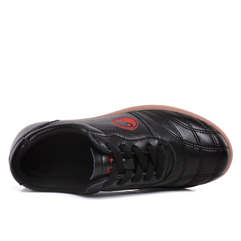 Sommer Herbst Kampfkunst Kung Fu Schuhe Tai Chi Taolu Leder Turnschuhe Wushu Atmungsaktive Turnschuhe Gummi Sohlen für Männer Frauen