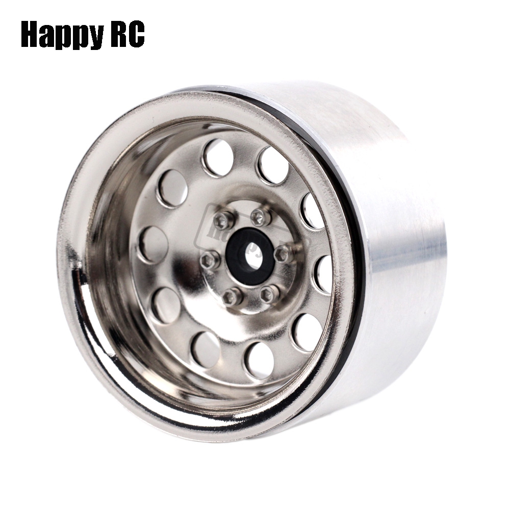 2.2 inch Metal Beadlock Wielvelgen Naaf 12mm Hex Voor RC Rock Crawler Truck 1/10 CROSS YIKONG TRX4 TRX6 SCX10 Wraith RBX10 CAPRA YETI: Lichtgrijs