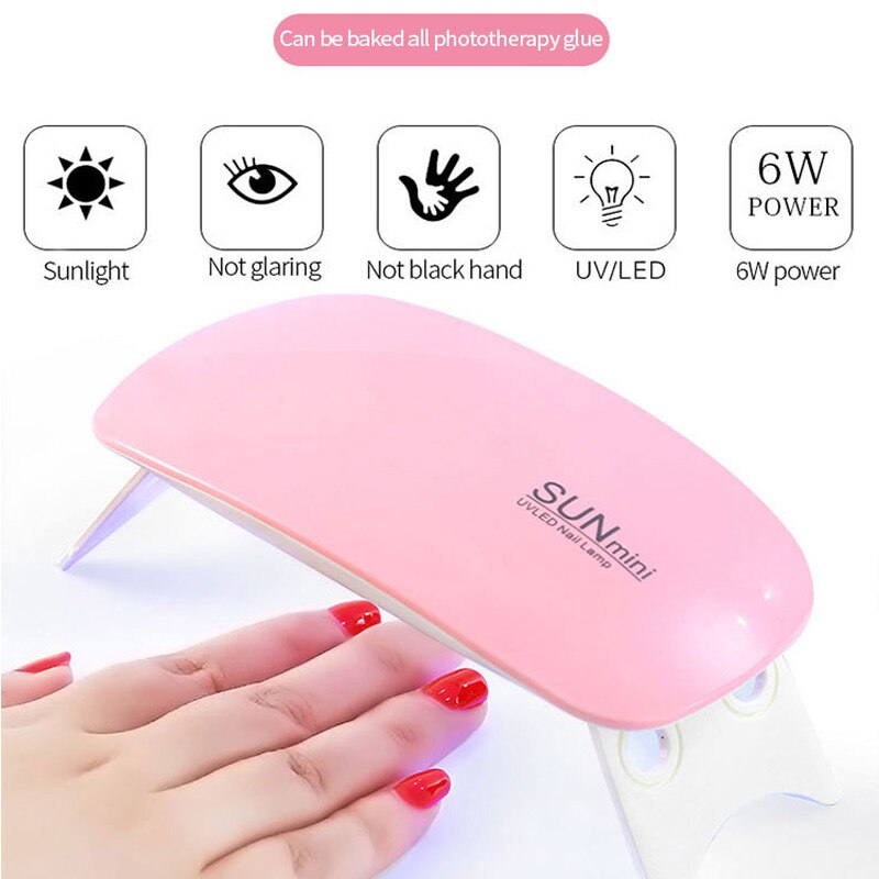 UV SUN mini secador de uñas lámpara LED UV Micro USB Gel barniz máquina de curado para uso doméstico herramientas de uñas lámpara de uñas