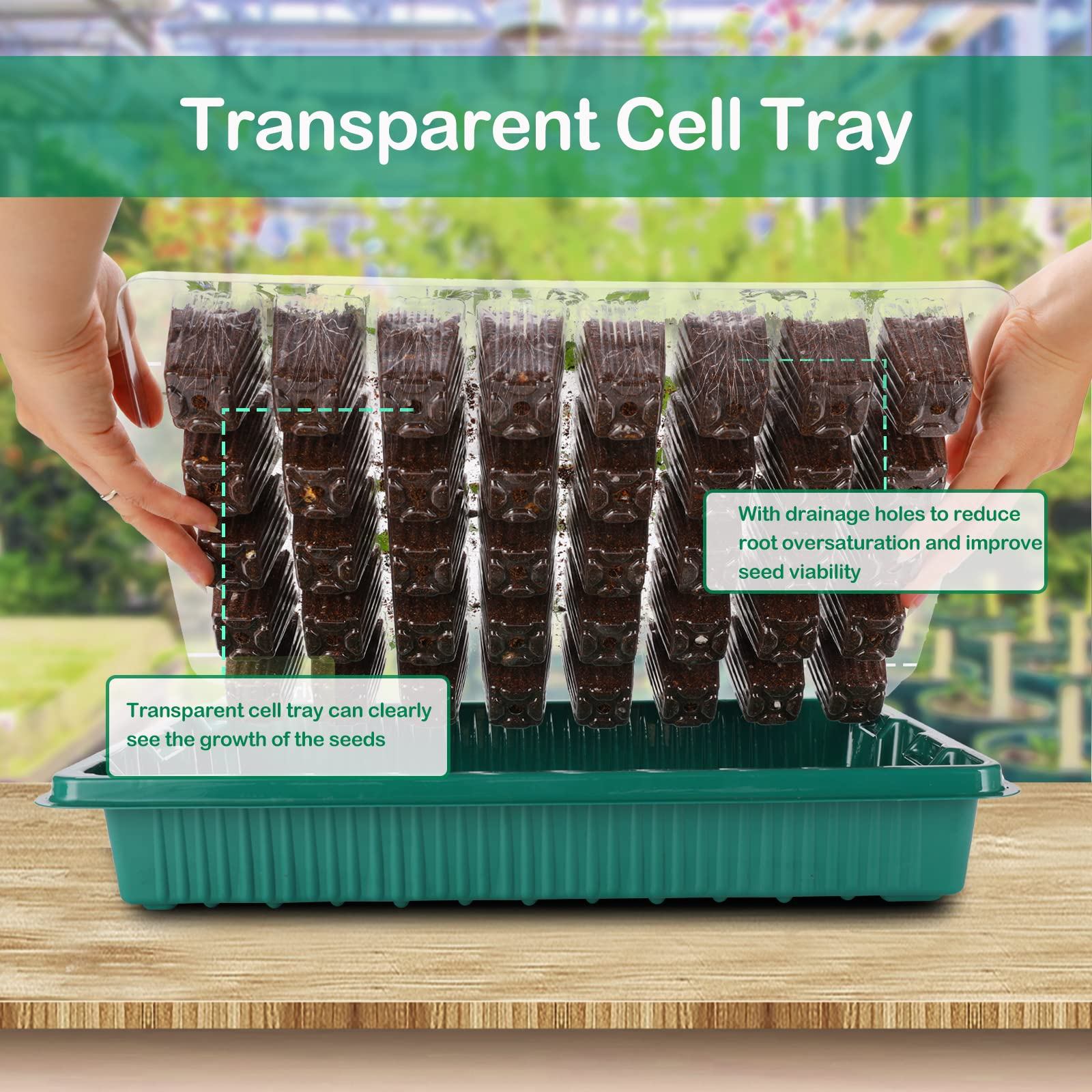 Newest Seed Starter Kit Seedling Starter Trays with Grow Light Adjustable Indoor Gardening Plant Germination Kit