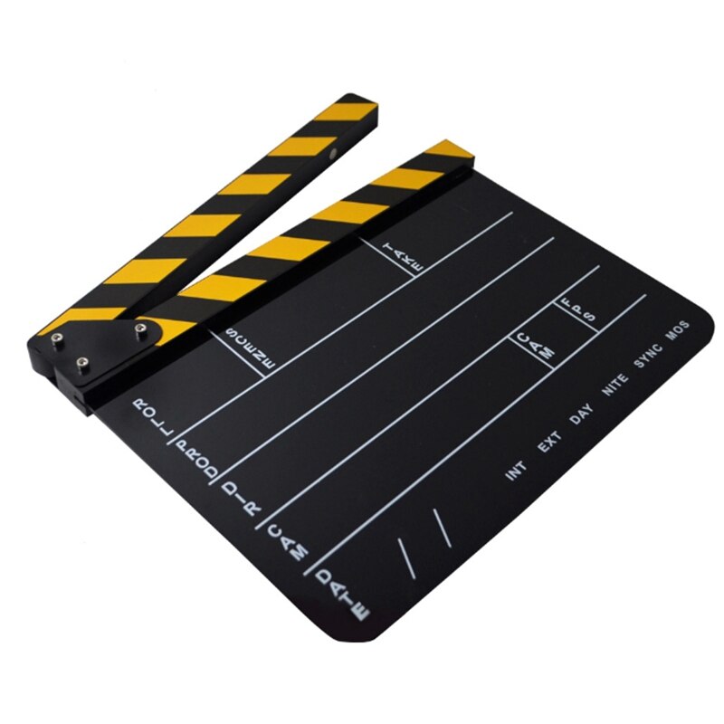 Video Recording Accessories Film Scene Clapboard Movie Film Cut Board Erase Acrylic Director TV Cut Movie Action Clapper Boa