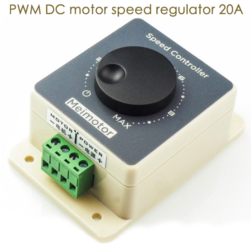 10-60V 20A DC Motor Speed Controller 12V/24V/36V/48V High Power DC Drive Speed Regulator Motor with Waterproof Shell