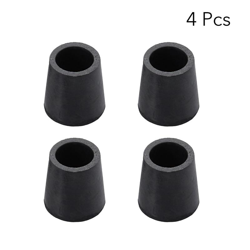 4 Stück Kunststoff-Endkappen Für Rechteckrohre – 10x20 Mm, Rutschfest, Kratzschützend Für Möbelbeine, Schwarz