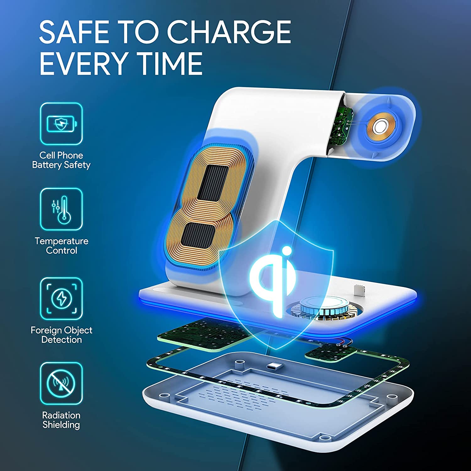 15W 3 in 1 Drahtlose Ladegerät Stehen für iPhone 13 12 11 XS XR X 8 Schnelle Ladung Dock Bahnhof Für Apfel Uhr 7 6 5 4 3 Airpods Profi