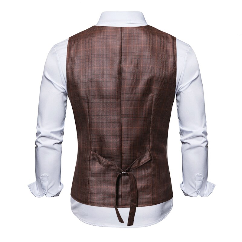 Suit Vest Men's Double-breasted Waistcoat Business Gentleman Single Item Party Dress