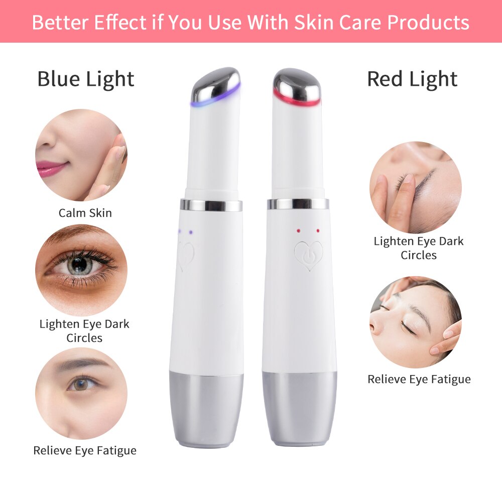Electric Eye Massage Device Negative Ion Photon Therapy Wrinkle Anti-Aging Massager Beauty Machine Eyes Lifting Care Tools
