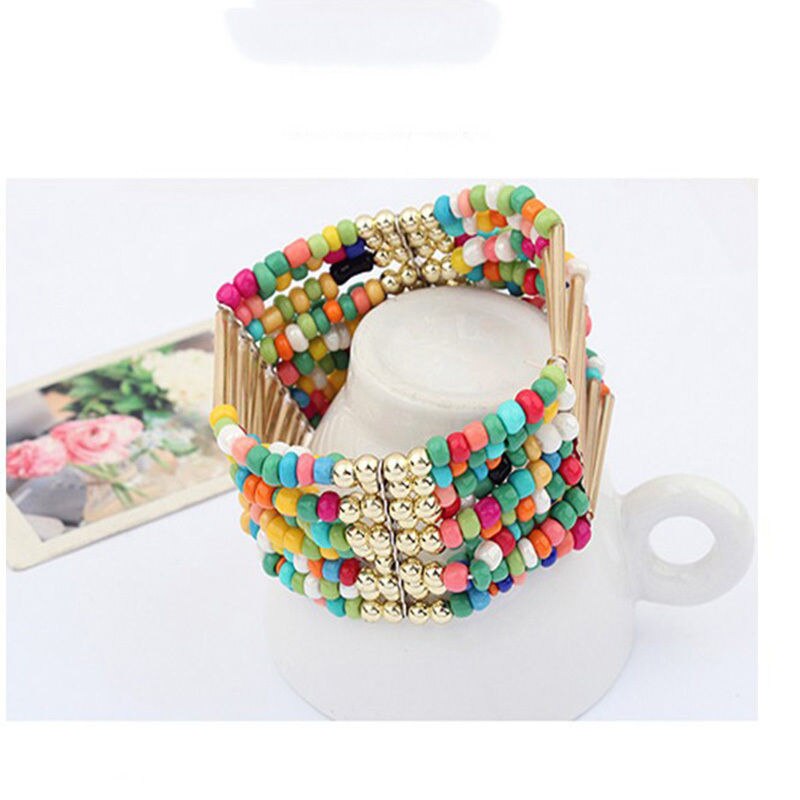 1 pc Böhmischen Stil Charming Multilayer Perlen Armband Frauen fein Schmuck arty Heißer