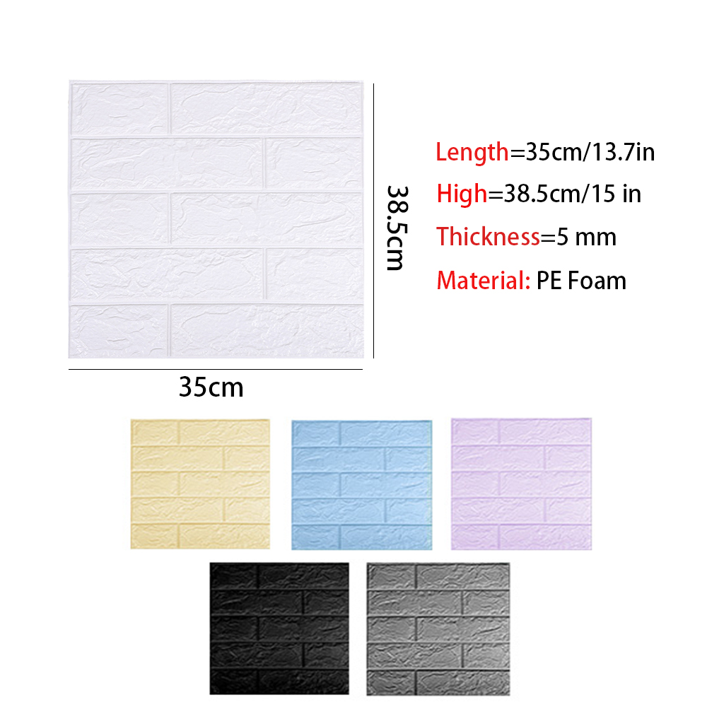 Decoratieve 3D Muurstickers Zelfklevende Behang Schuim Panelen Home Decor Woonkamer Slaapkamer Huis Decoratie Badkamer Sticker