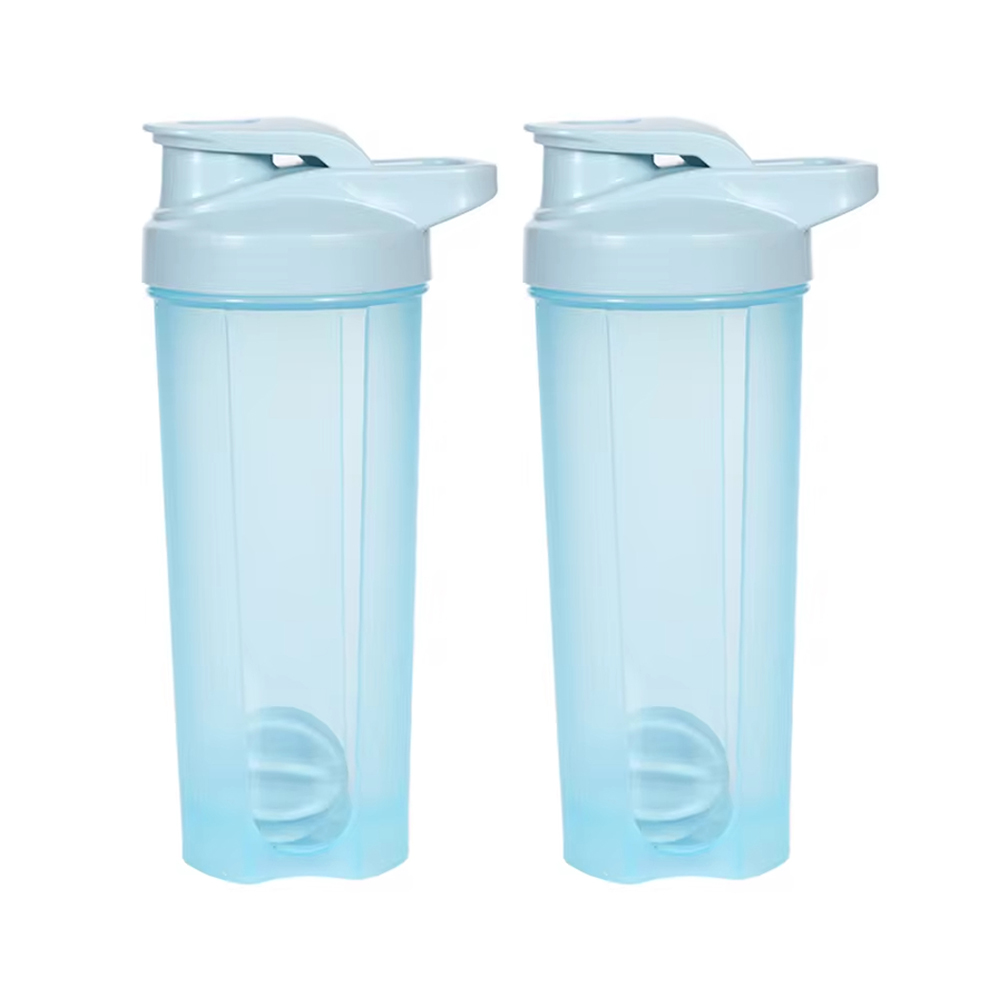 Bouteilles Shaker de 28 oz pour shakes protéinés, tasses Shaker avec fouet mélangeur à bille, bouteille Shaker avec poignée, voyage à emporter: Bleu