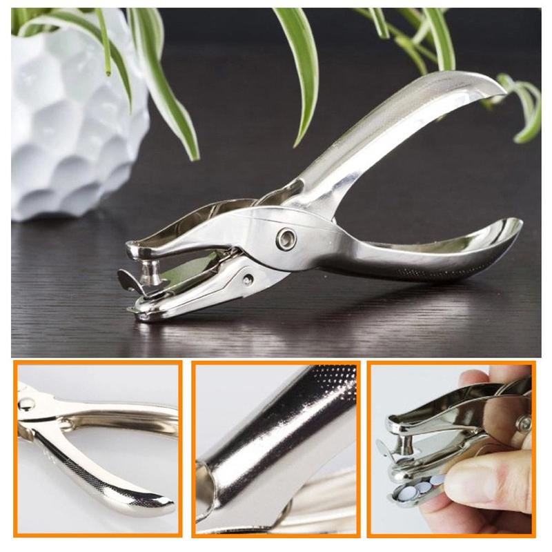 School Office Metal Hand-held Punching Machine Punching Single Pliers Supplies Office Ticket Hole Student Stationery Checke A7A6