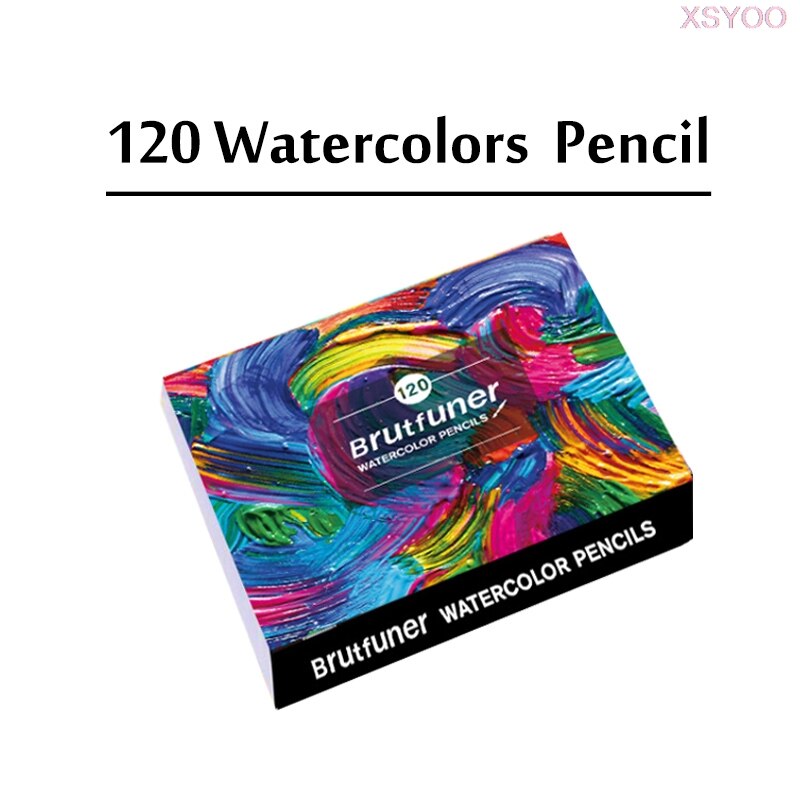 Brutfuner – ensemble de crayons de couleur à l&#39;huile en bois, 120 couleurs, 120 crayons de couleur à l&#39;eau pour croquis, fournitures scolaires d&#39;art pour étudiants: water color pencil