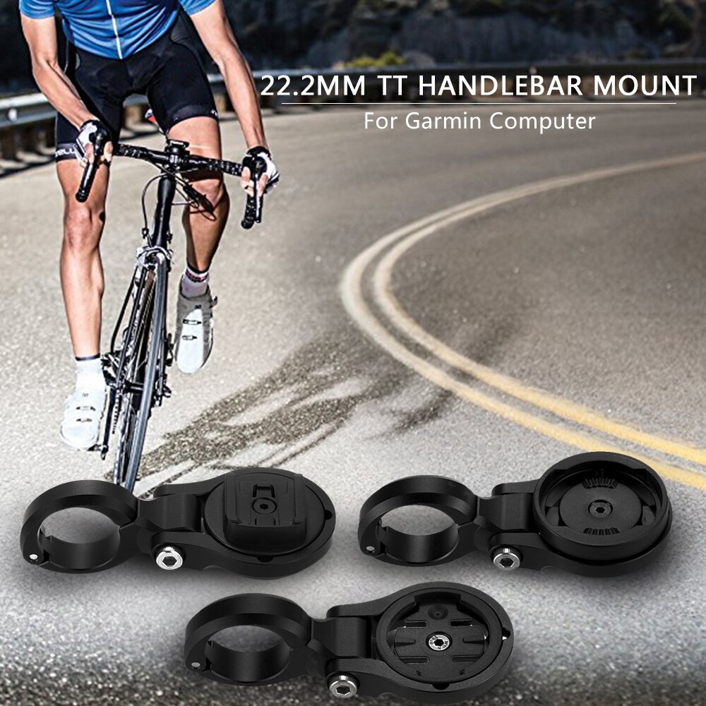 22.2mm TT/Aero Bike Computer Mount 3 Model Black Aluminum Handlebar Mount Stem Mount for Garmin Brink Polar CatEye Computer
