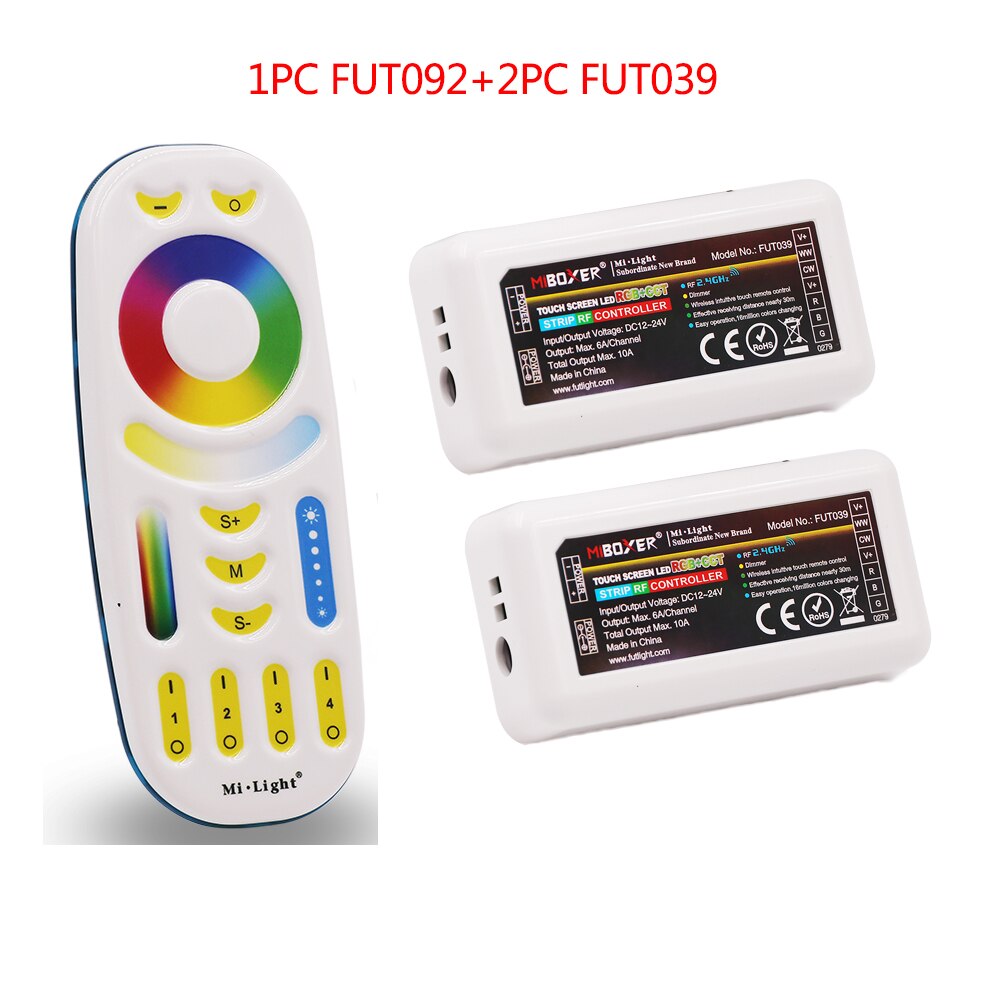 Milight RGBCCT LED Controller FUT039 + FUT092 2,4G Wireless 4-Zone RF Touch Remote + Miboxer WL-Box1 2,4 GHz Wifi Controller: Package 2