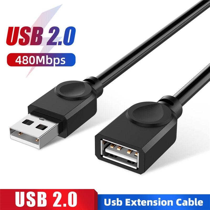 Usb Verlengkabel 480Mbps/S Usb 2.0 Data Sync Kabel Man-vrouw Usb Extender Verlengkabel 1.5M 3M Computer Laptop Code: 3m