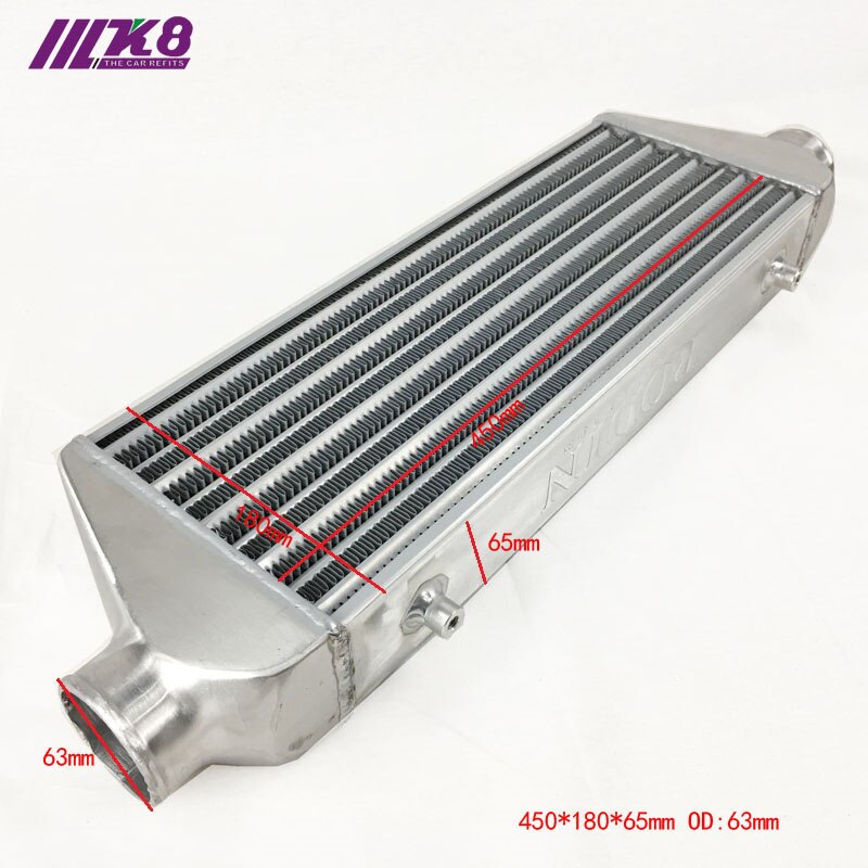 Front Mount intercooler 450*180*65mm Universal Turbo Intercooler bar&plate OD=63mm RODIN