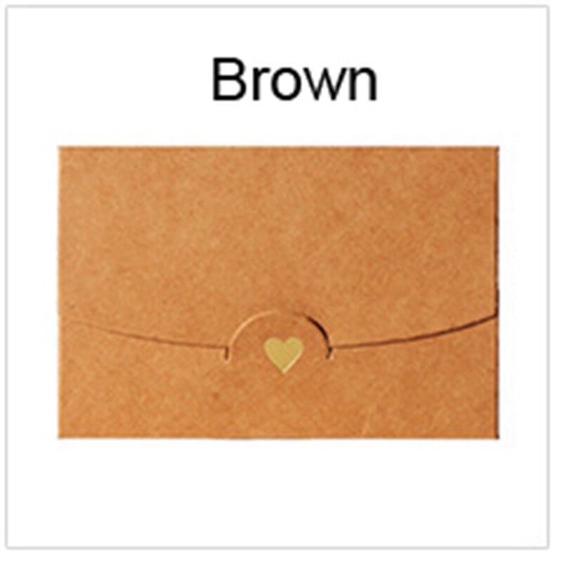 Enveloppe en papier doré 10 pièces/lot | Enveloppe à cœur de fermoir, pour carte d'invitation de mariage, , bricolage