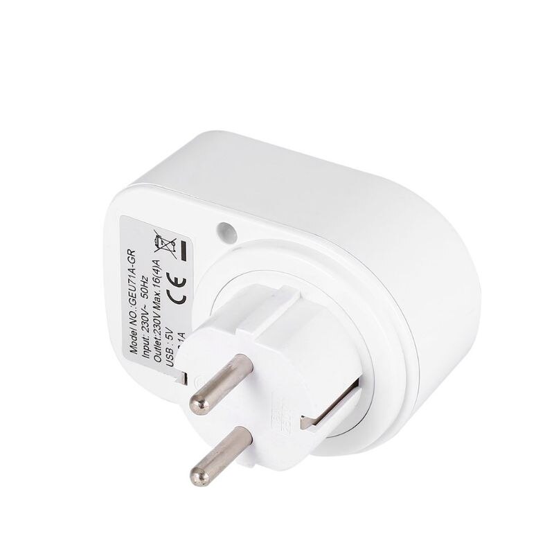 5V 2.1A Dual USB Intelligent Charger Adapter Plug Socket 180 Degree Rotating Charging Power Switch Outlet Multifunction Home Tra