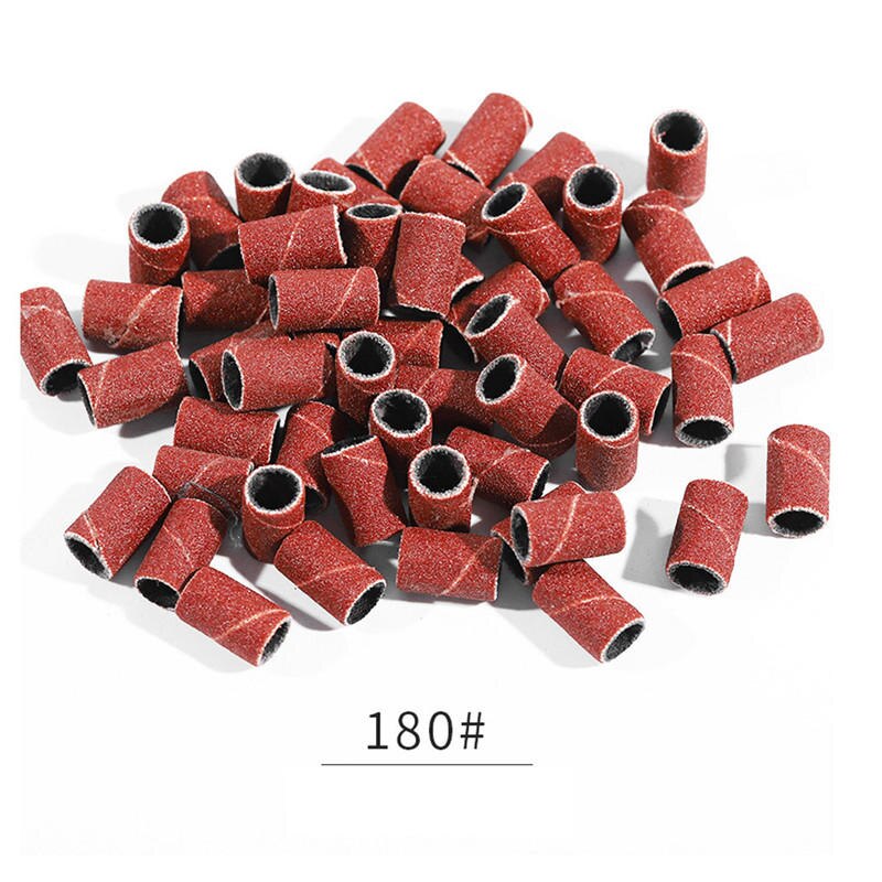 100 Stck/einstellen 80# 120# 180# Nagel Kunst Schleif Bands für Manikübetreffend Pedikübetreffend Nagel Bohrer Maschine Nagel Werkzeuge: 03
