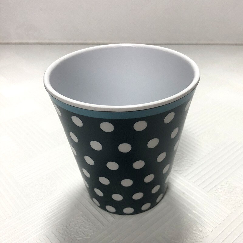 9 Inch Diner Platen Serving Cake Tray Imitatie Porselein Plaat Diner Fruitschaal Steak Gerechten Imiteren Keramiek Servies: 3-Dark Dot