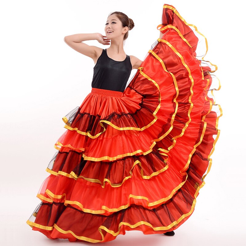 Show Kostuum Spaanse Flamenco Halve lengte Rok Opening Dans Buste Rok Stadium Kostuum Vrouwelijke Prestaties Slijtage Pak H596