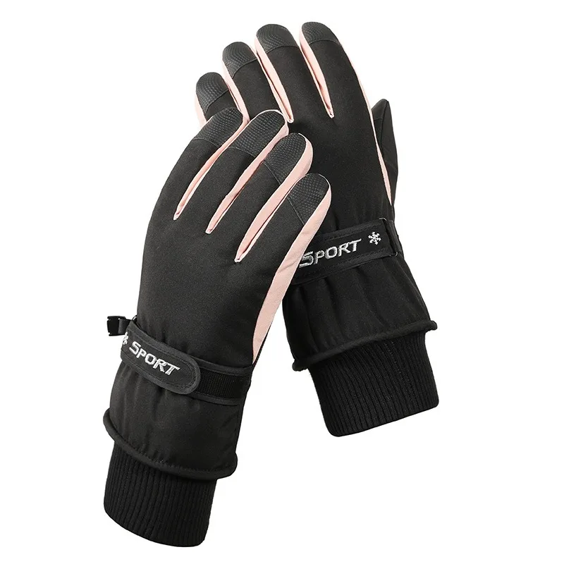 Ski Gloves for Men and Women Outdoor Cycling Touchscreen Warm and Velvet Thick Gloves Waterproof and Anti Slip Winter