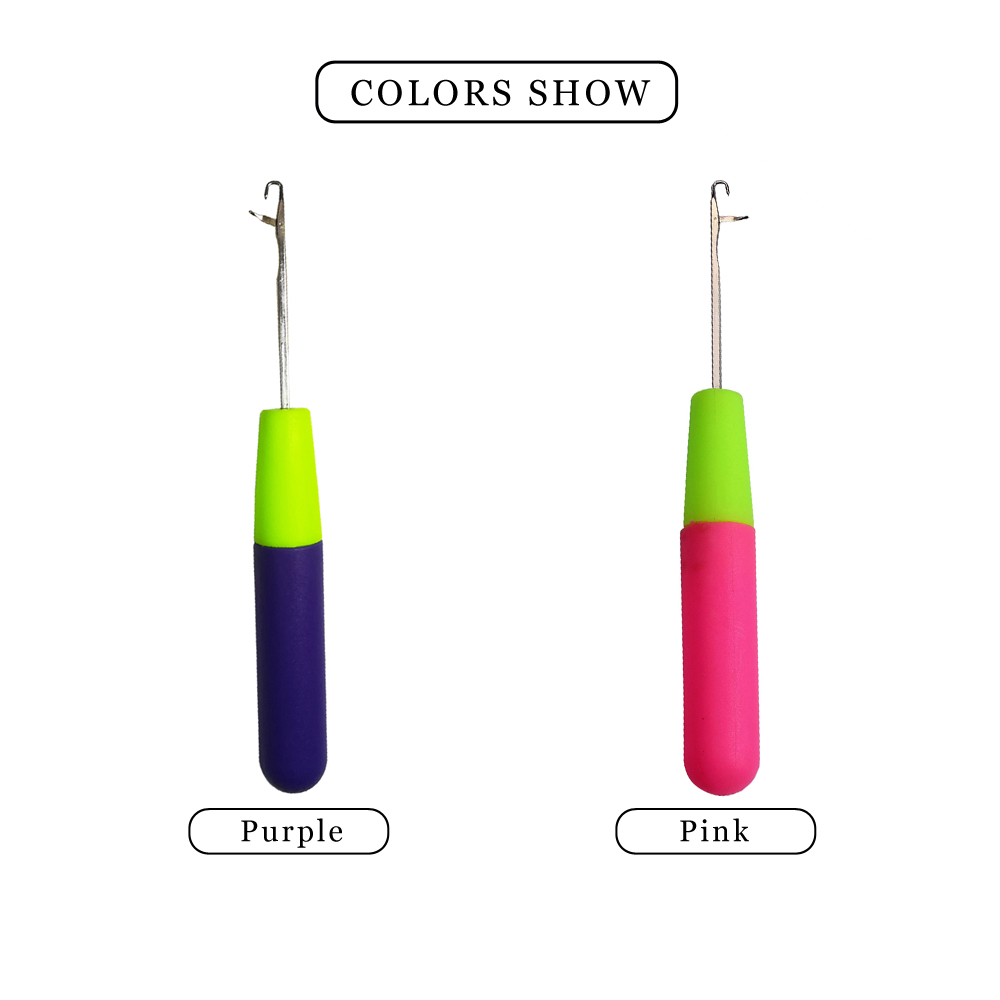 Large Latch Hook Crochet Needle Ventilating Holder and Needles For Making Wigs Hair Extensions Tool Hook Needle Knitting