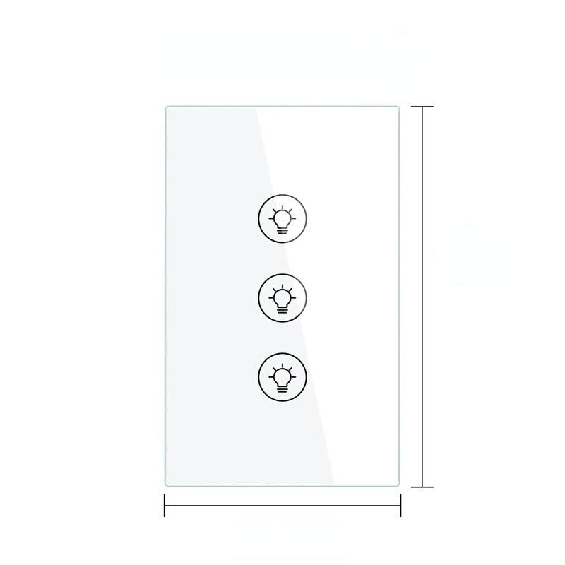 ZigBee Multi-gang Smart Light Dimmer Switch Independent Control Smart Tuya APP Control Works with Alexa Google Home 1/2/3 Gang