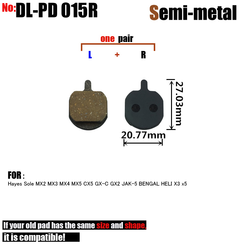 4 paires de plaquettes de frein à disque de vélo, pour semelle Hayes MX2 MX3 MX4 MX5 CX5 GX-C GX2 JAK-5, accessoires de vélo de montagne en métal