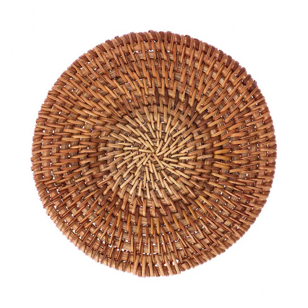 Ronde Natuurlijke Rotan Isolatie Onderzetters Cup Mats Bowl Pad Handgemaakte Placemats Keuken Decoratie Accessoires: Rattan 16cm