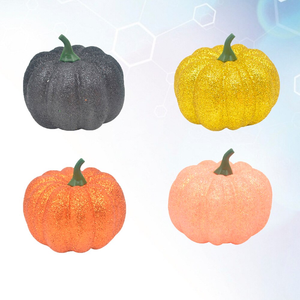 4 stk halloween morsomme gresskar rekvisitter skum kunstig gresskar festrekvisita tilfeldig farge