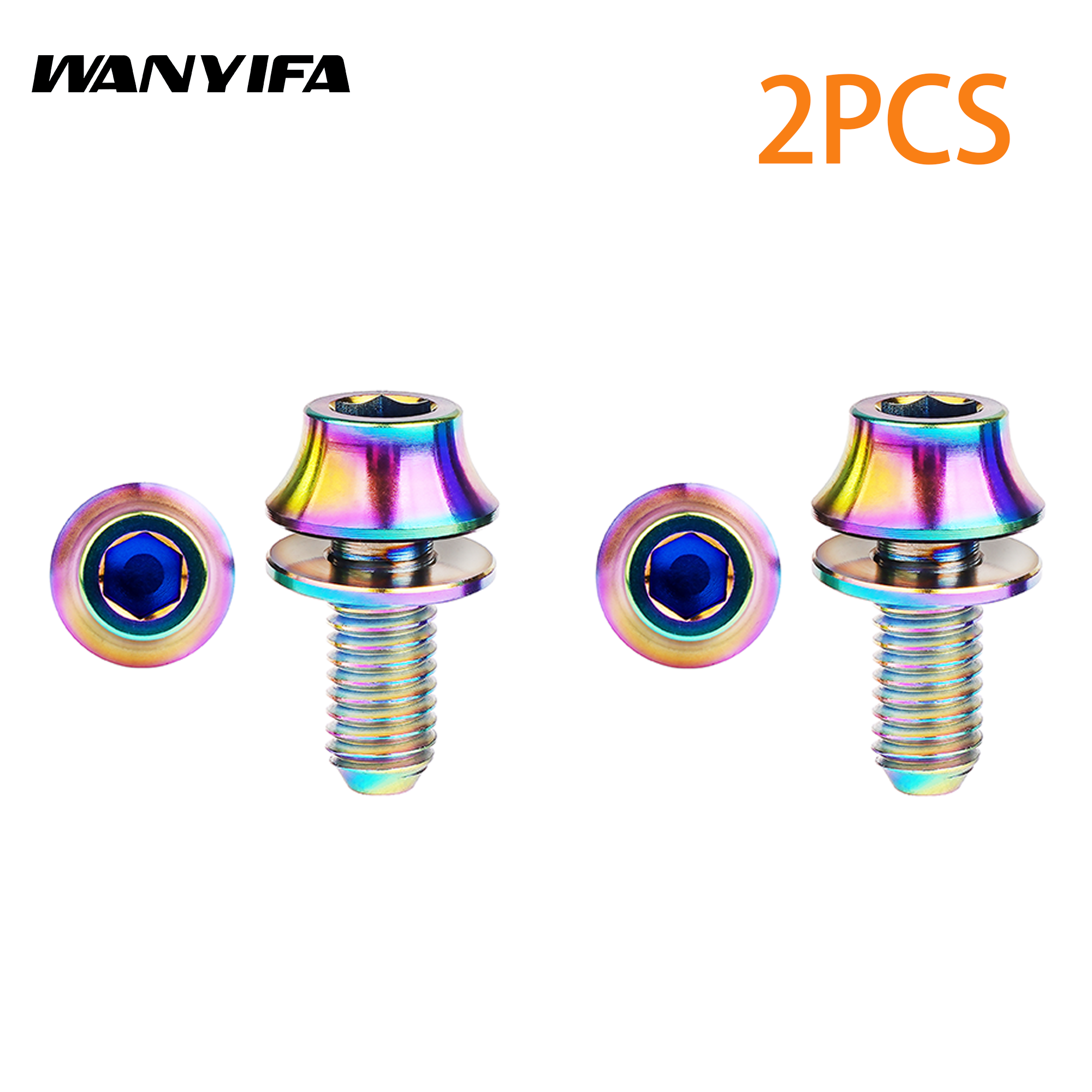 Wanyifa 2 Stück Titanschrauben M5 x 12 mm Fahrrad Flaschenhalter Schrauben MTB Rennrad Wasserhalter Feste Schraube Zubehör: Blau