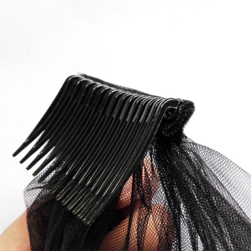 10 Teile/satz Braut Tiara Schleier Kamm Kunststoff Schwarz Weiß transparent Gabel Kämme