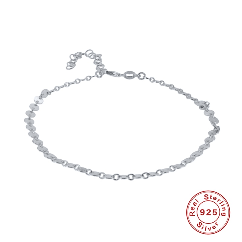 ROXI minimalisme petite gaufrette lien chaîne Bracelet pour femmes argent/or Bracelets 925 en argent Sterling Bracelet bijoux Bransoletka