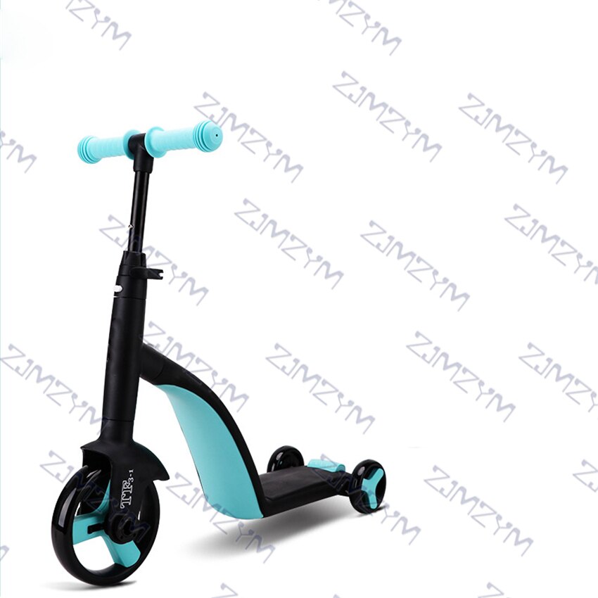 TF3-1 Kinderen Voet Scooter 3 In 1 Functie Kick Board Scooter Balans Fiets Pu Wiel Opvouwbare Baby Driewieler Verjaardag: Blauw