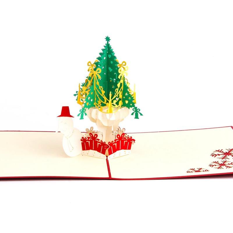 Brette 3d julekort pop up-kort år gratulasjonskort navidad natal dekor noel papirkort ornamenter juledekor