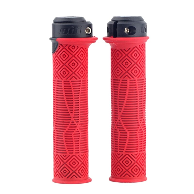 ODI – poignées de guidon vtt en Gel de silice, antidérapantes, absorbe les chocs, souples, accessoires de cyclisme: Rouge