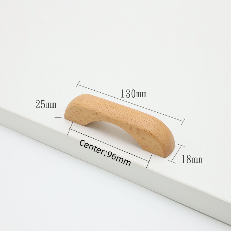 Natural Kitchen Furniture Wooden Handle Solid Wood Handles for Cabinets and Drawers Closet Dresser Wardrobe Pulls Wooden Handles: transparent