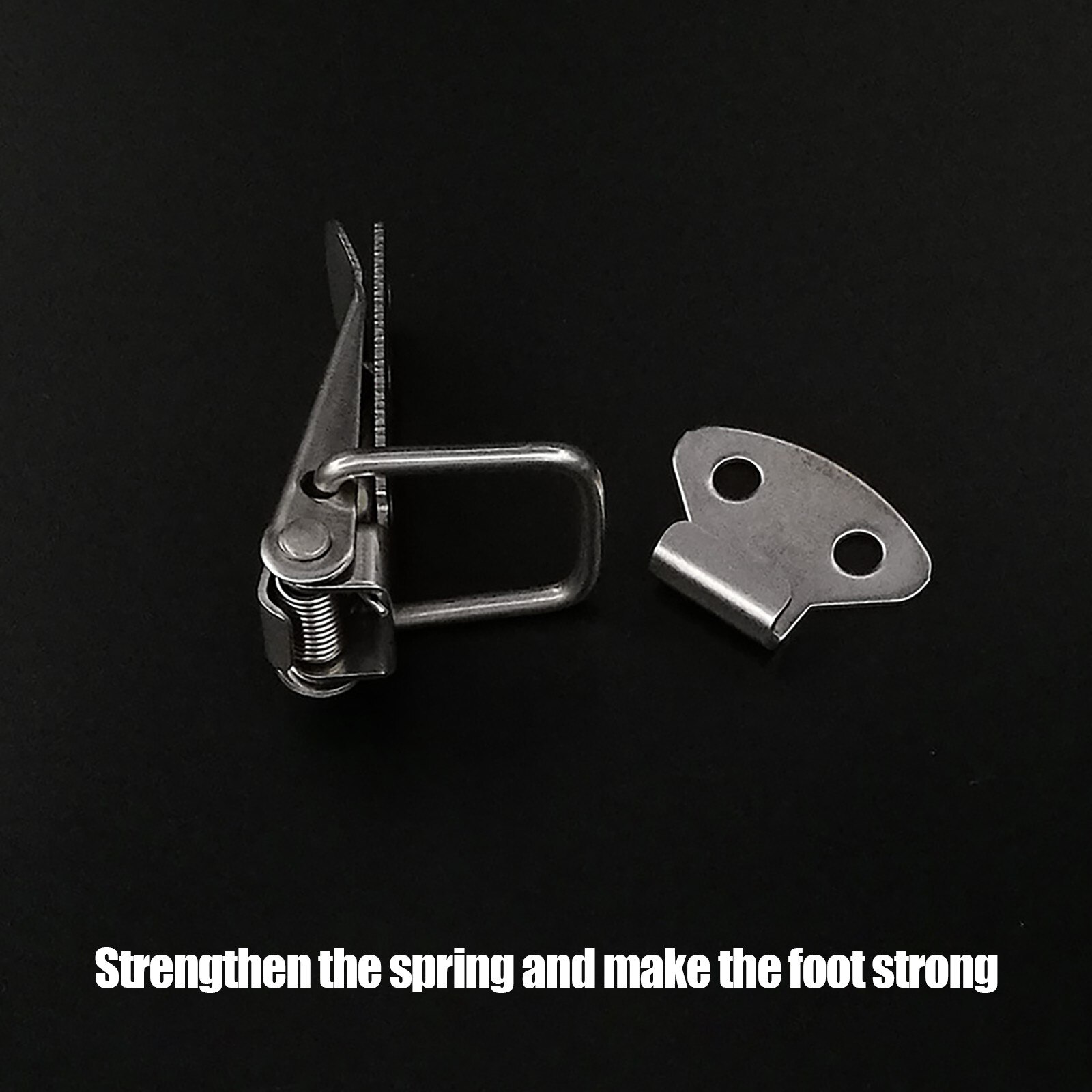 4pcs Stainless Steel Toolbox Wooden Box Buckle Fixed Decoration Lock Clasp Toggle Latch Catch Box Lock Cap #TD