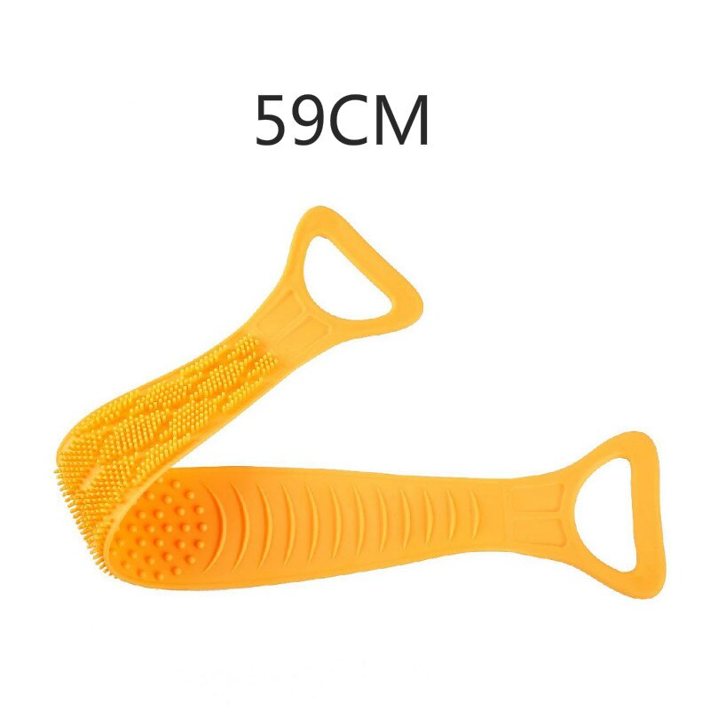 Silikon Zurück Wäscher Weiche Luffa Schlecht Handtuch Schlecht Gürtel Körper Peeling Massage Für Dusche Körper Reinigung Schlecht Dusche Gurt: Gelb 59cm