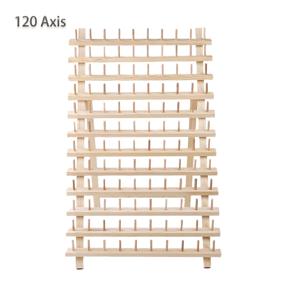 Boîte de rangement en bois pour bobines de fil à coudre, cadre pliable, ferme, organisateur, support de maison en bois, tricot, broderie, montage mural: 120 Spools