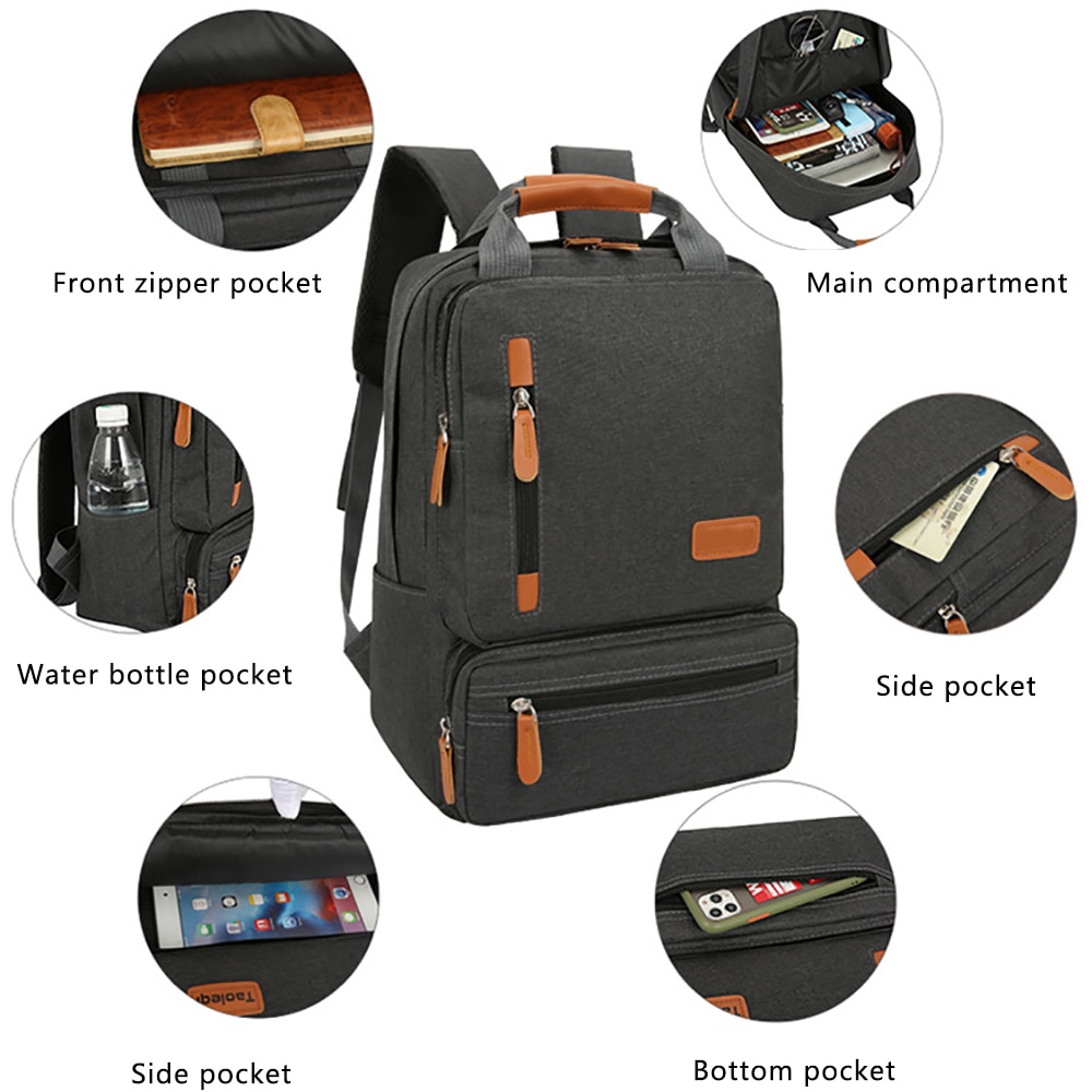 Casual Männer Schule Rucksack Licht 15 zoll Laptop Tasche Wasserdichte Oxford Tuch A4 Buch Dame Anti-diebstahl Reise rucksack Grau