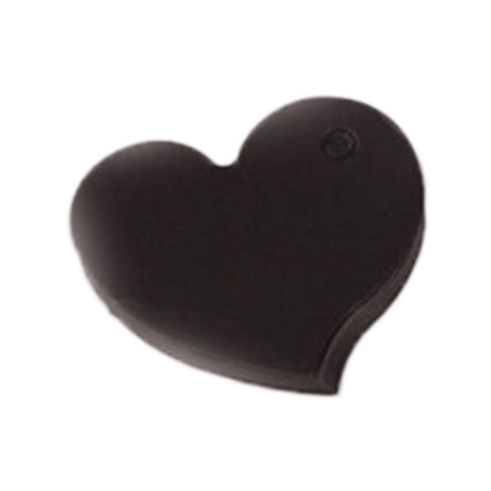 50pcs/set Blank Heart Shape Craft Paper Hang Tag Wedding Party Label Price Cards Decoration Bookmark 4.5*4cm: Black