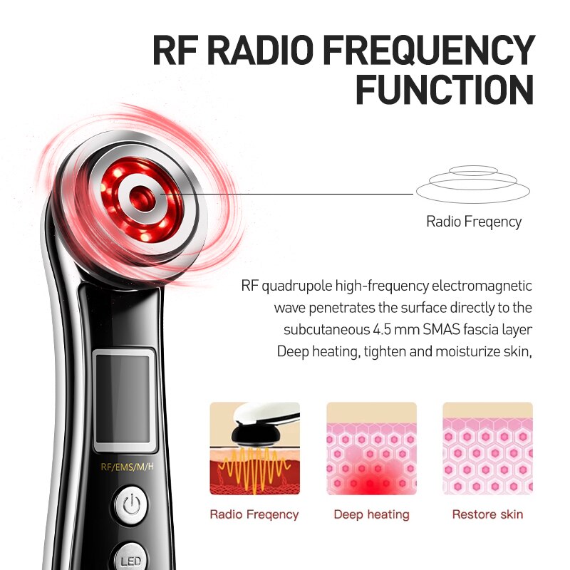 LED photon radio frequency radio frequency radio frequency EMS skin rejuvenation thin face firming massage beauty instrument