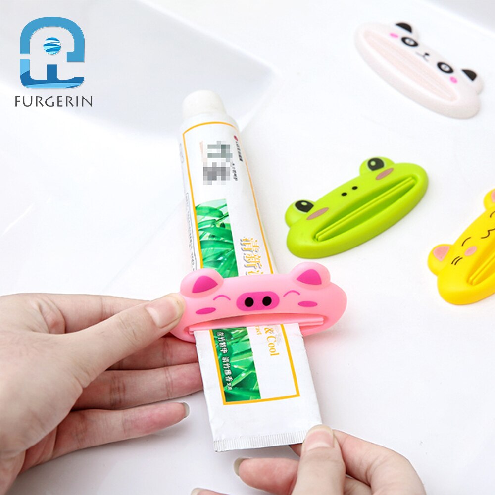 Furgerin 2 stuks schattige dieren tandpasta tube knijper handige multifunctionele tandpasta knijpers badaccessoires huishoudelijke producten