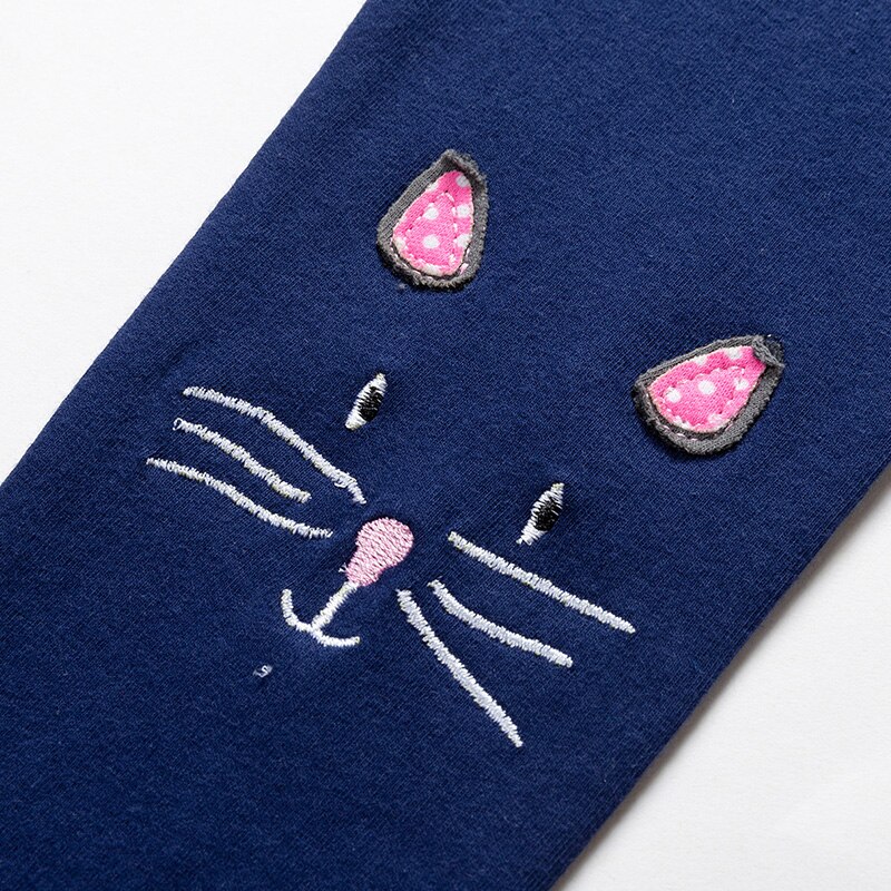 Leggings VIKITA 3-7 anni pantaloni per bambina cartone animato ricamo animale Leggings per bambini pantaloni per ragazze pantaloni autunnali per bambini