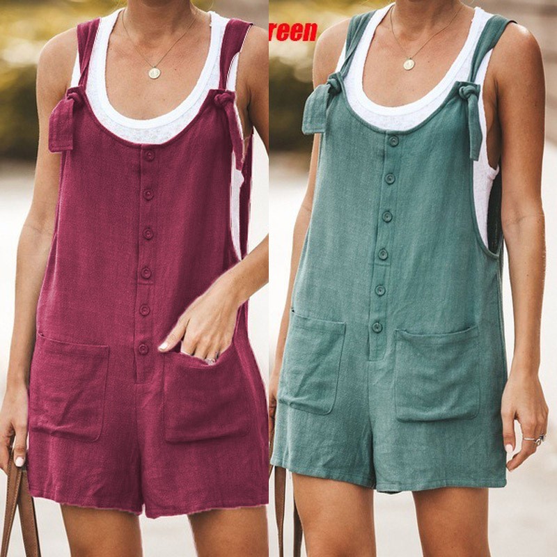 2024 Casual Zomer Solid Losse Band Jumpsuit Voor Vrouwen Body Donna Roupa Feminina Tenue Sexy Femme Enteritos Mujer Bodycon Shorts